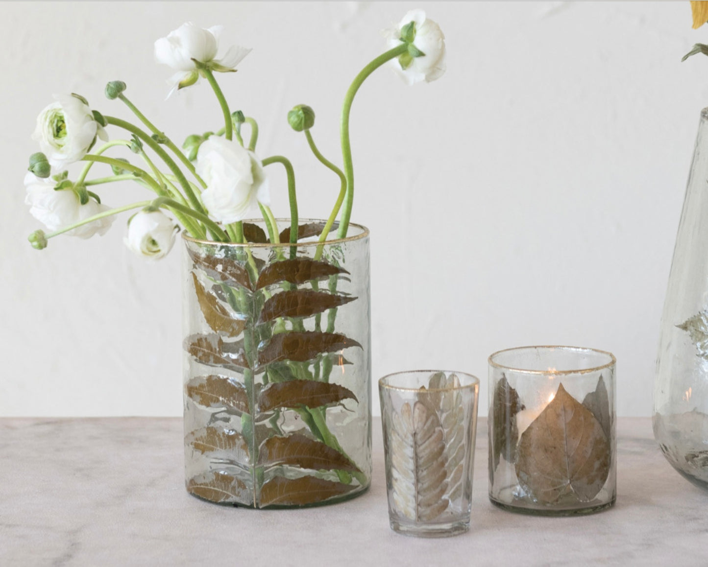 Recycled Glass Clear Votive Holder