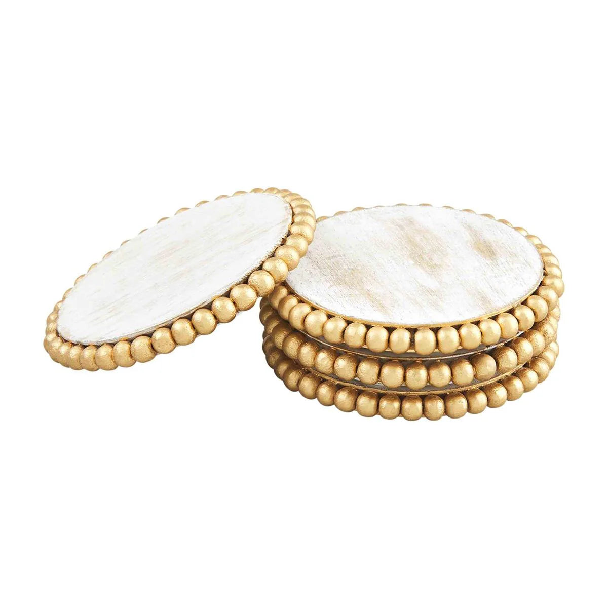 Gold Beaded Coaster Set