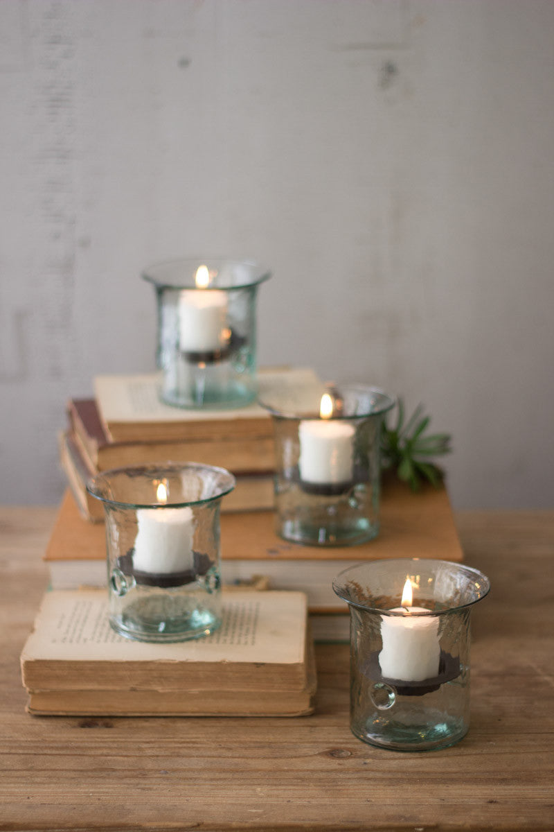 Recycled Glass Mini Votive Cylinder